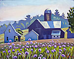 Barns with Knapweed