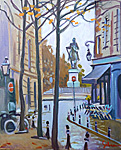 Place Dauphine in Rain